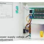 Advantage to use an adjustable voltage power supply on a CCTV installation.